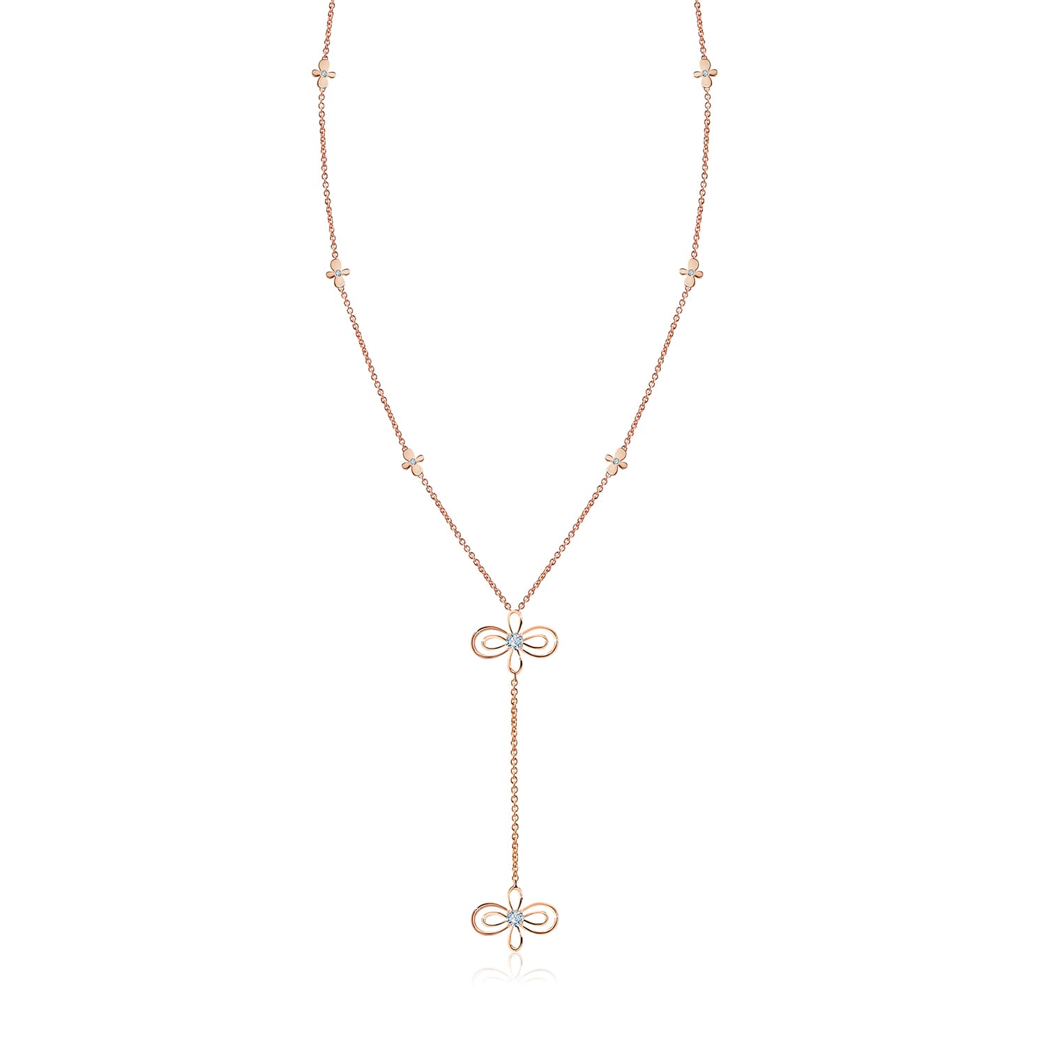 Infinity Flower Diamond and Ruby Y 